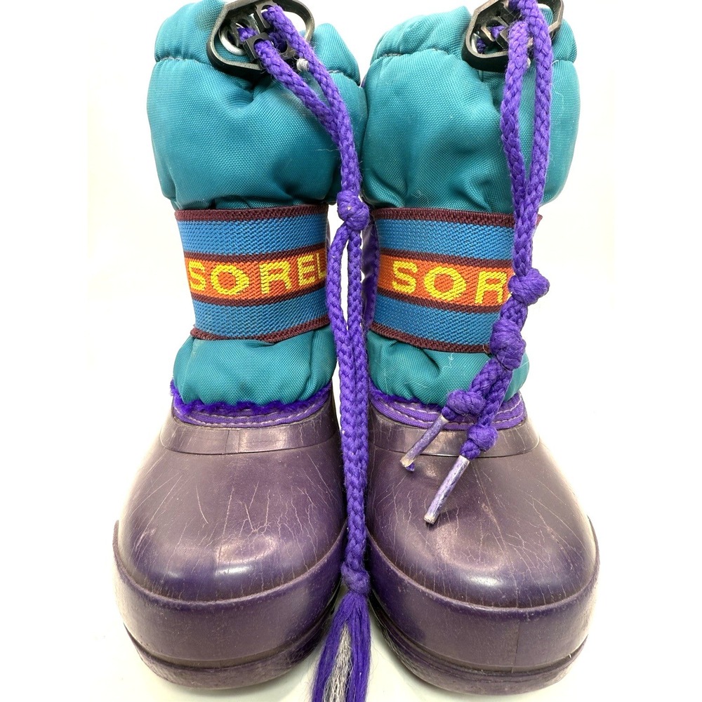 Sorel Retro Purple and Teal Snow Boots Toddler Size‎ 7